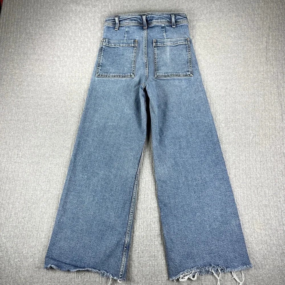 Zara Blue Flare & Wide Leg Jeans - Picture 3 of 9